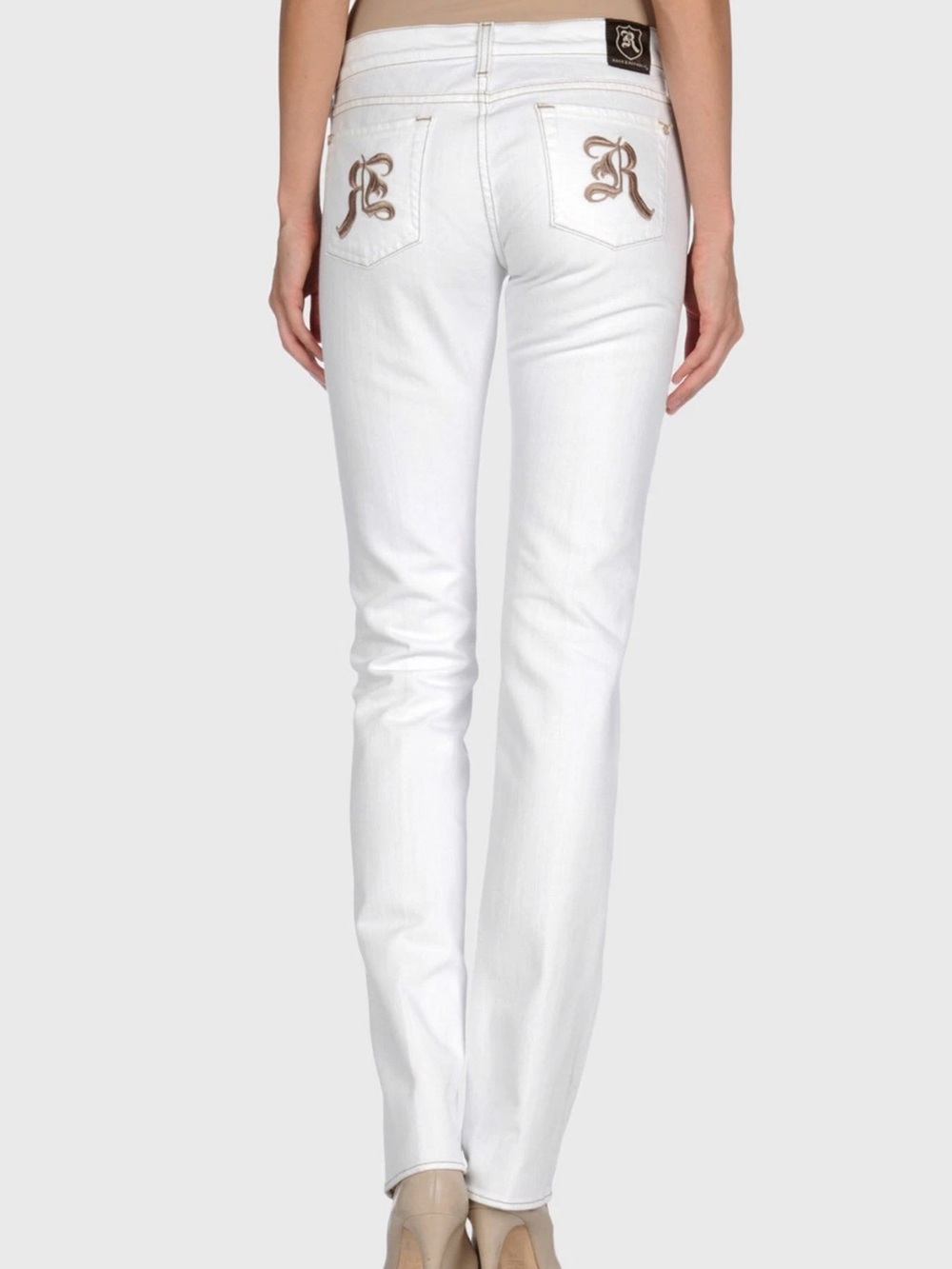 Y2K Rock & Republic low rise Cosbie brew white straight jeans size 24